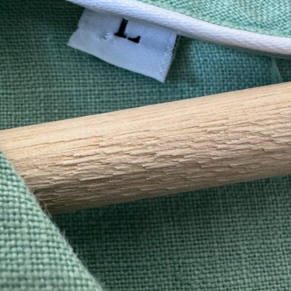 Bryn Walker Linen Top Sz Lg Green Sleeveless Tunic Lagenlook Side Vents Breezy - Picture 11 of 13